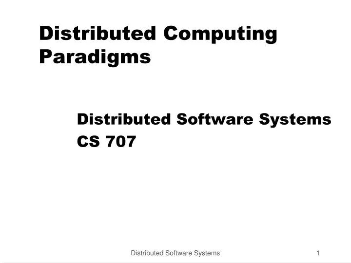 PPT Distributed Computing Paradigms PowerPoint Presentation, free