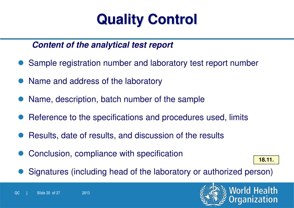 PPT Good Practices for Quality Control Laboratories Part 3 Working