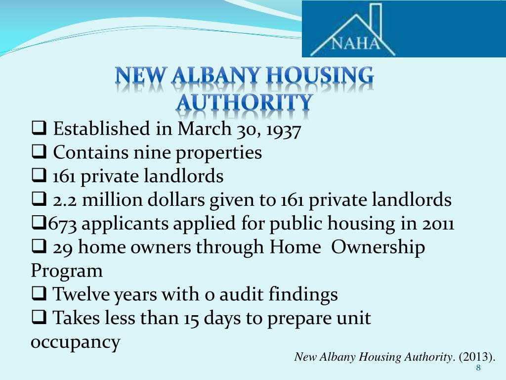 PPT NEW ALBANY HOUSING AUTHORITY PowerPoint Presentation, free