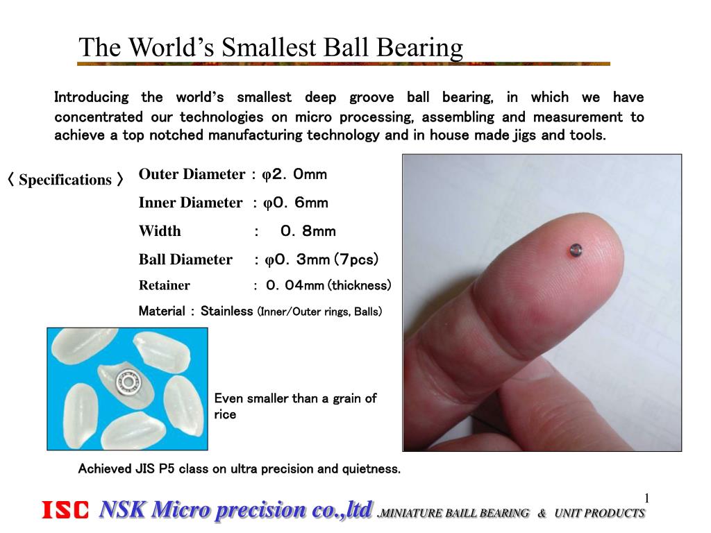 PPT The World’s Smallest Ball Bearing PowerPoint Presentation, free