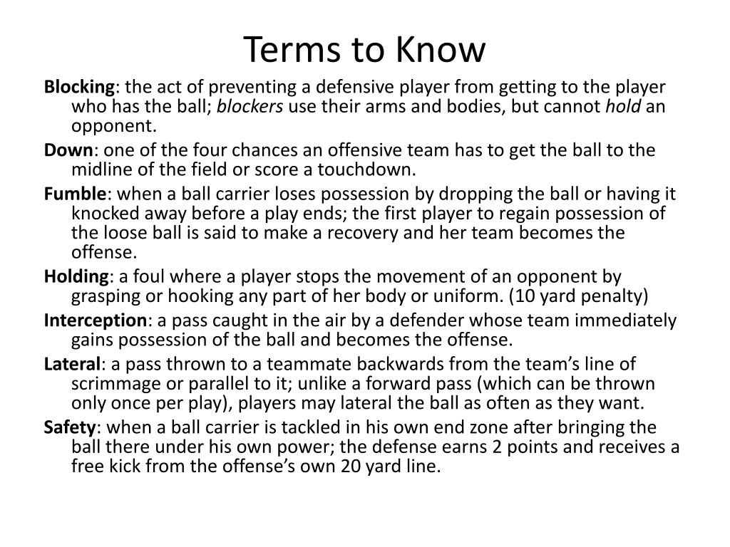 PPT Flag Football Rules and Game Play PowerPoint Presentation, free