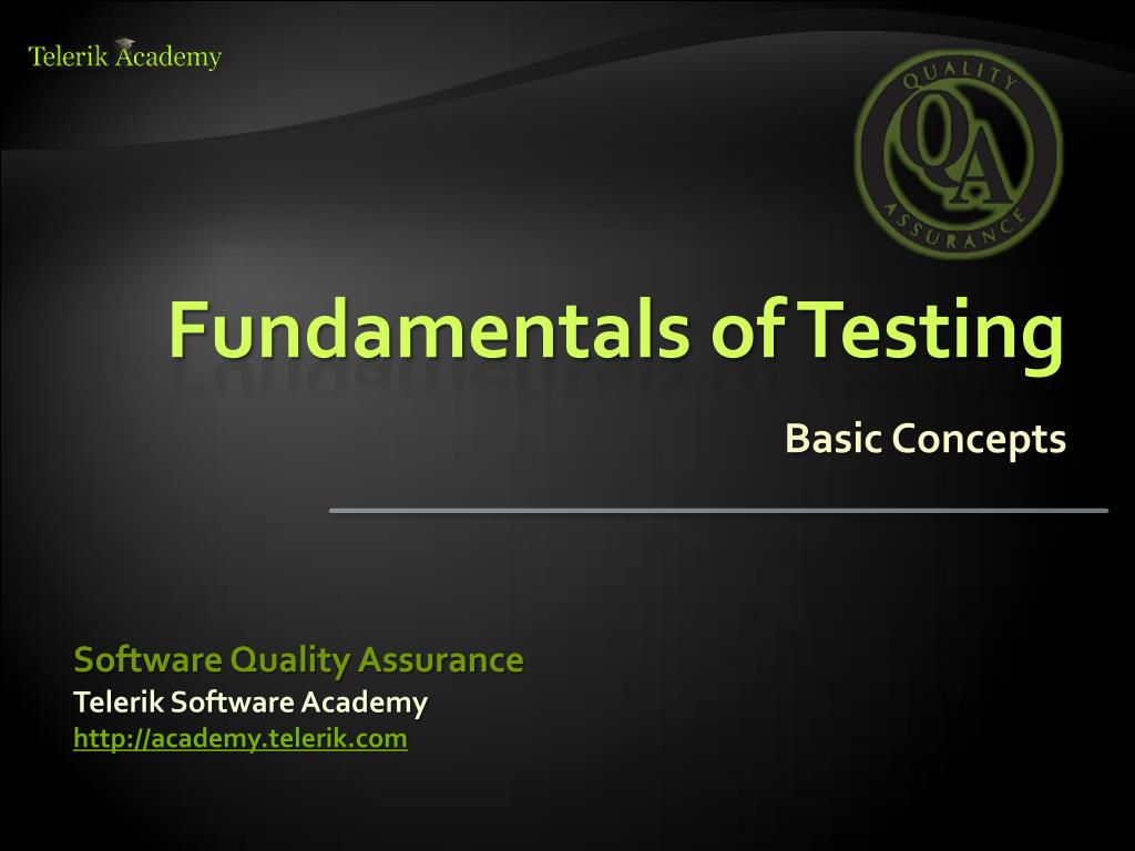 PPT Fundamentals of Testing PowerPoint Presentation, free download