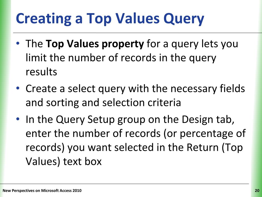 PPT Tutorial 5 Creating Advanced Queries and Enhancing Table Design