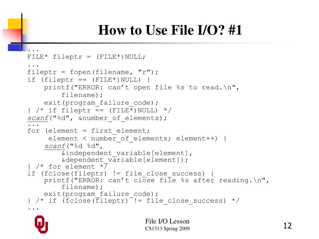 PPT - File I/O Lesson Outline PowerPoint Presentation, free download