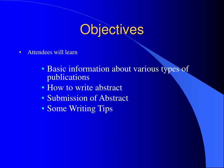 PPT How to Write an Abstract Abstract Submission & Poster