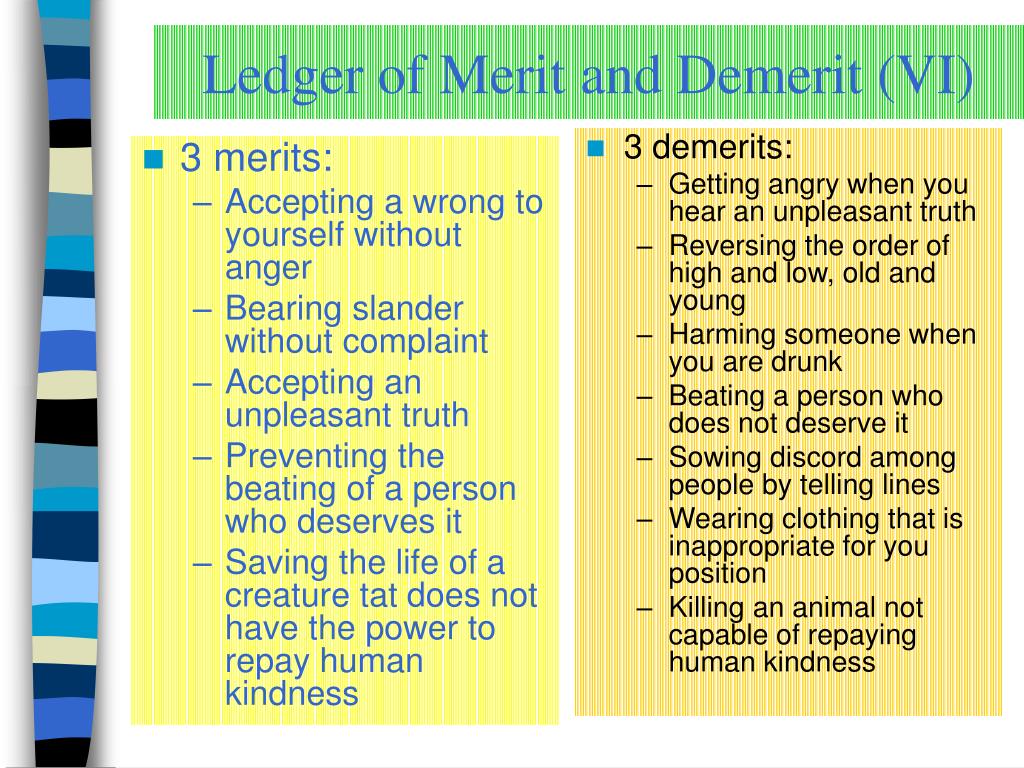 PPT Ledger of Merit and Demerit (I) PowerPoint Presentation, free
