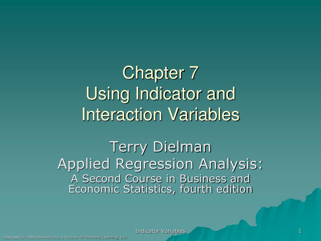 APPLIED REGRESSION ANALYSIS 4TH EDITION DIELMAN PDF