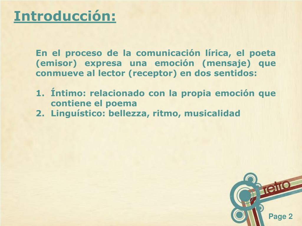 PPT Origen y desarrollo del género lírico PowerPoint
