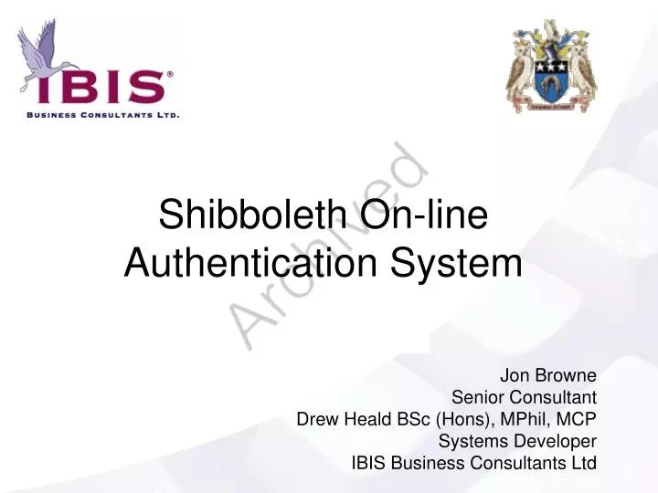 PPT Shibboleth Online Authentication System PowerPoint Presentation