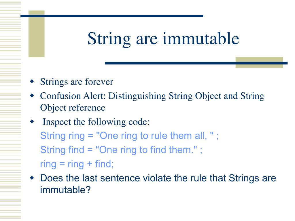 PPT Strings and Object References PowerPoint Presentation, free