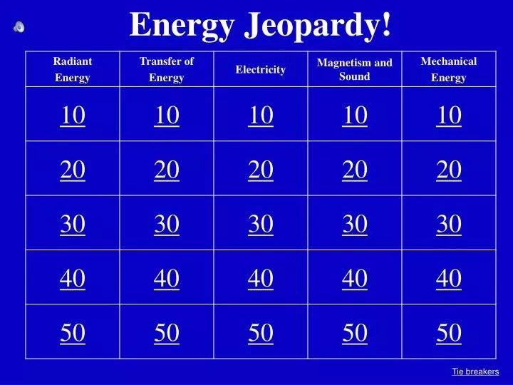 PPT Energy Jeopardy! PowerPoint Presentation, free download ID6236217