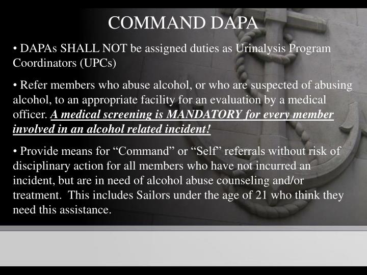 PPT NAVY DRUG AND ALCOHOL ABUSE PREVENTION AND CONTROL OPNAVINST 5350.4D PowerPoint