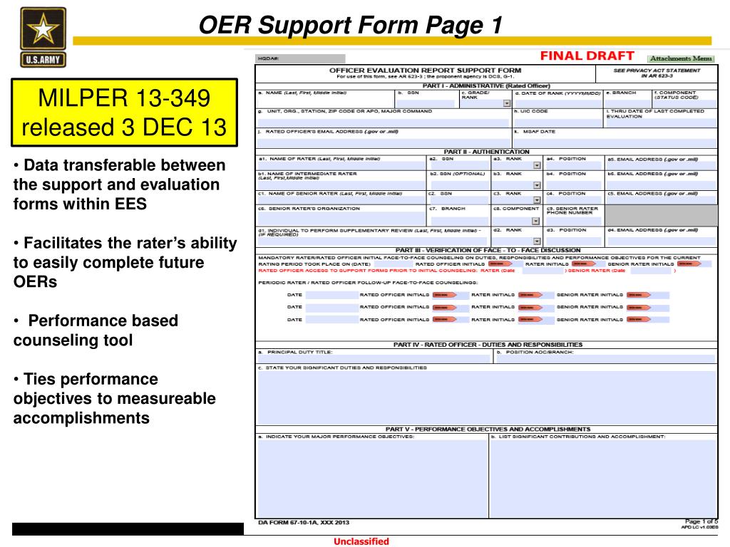 PPT Revised Officer Evaluation Reports 1 APR 14 Implementation