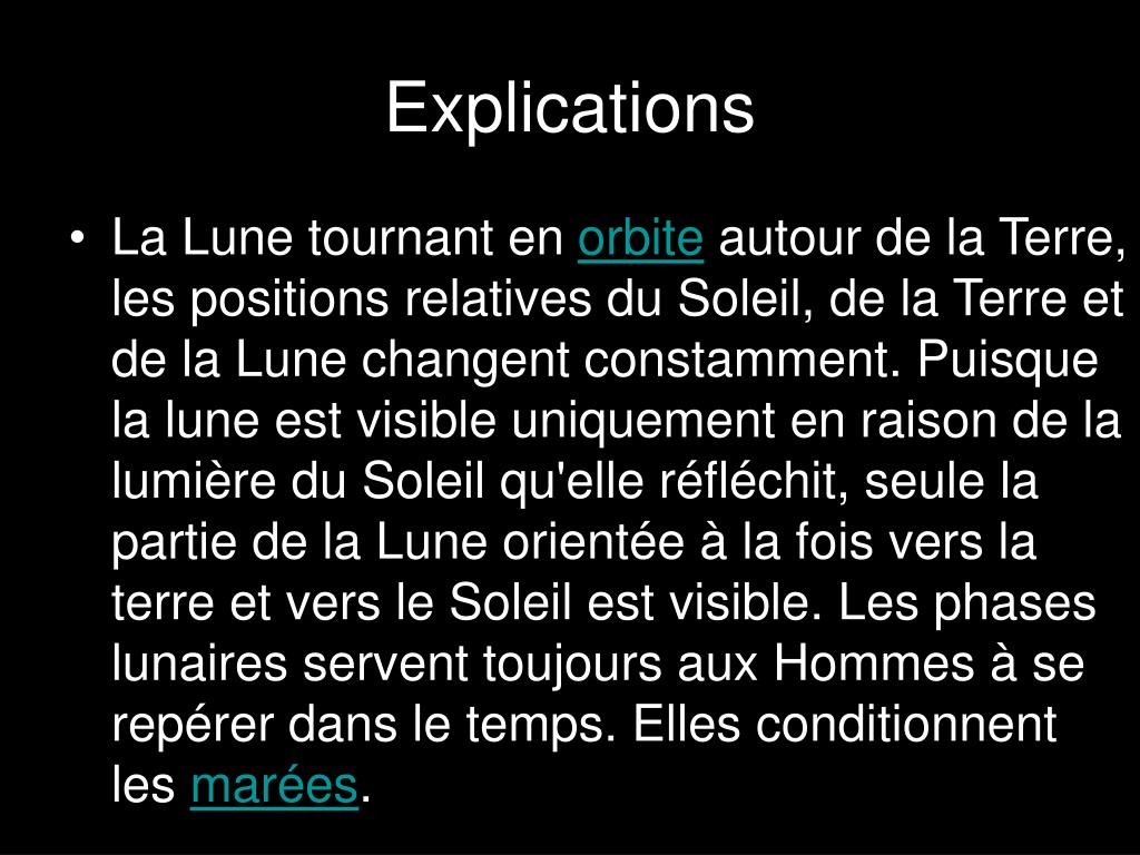 PPT Les phases de la lune PowerPoint Presentation, free download ID