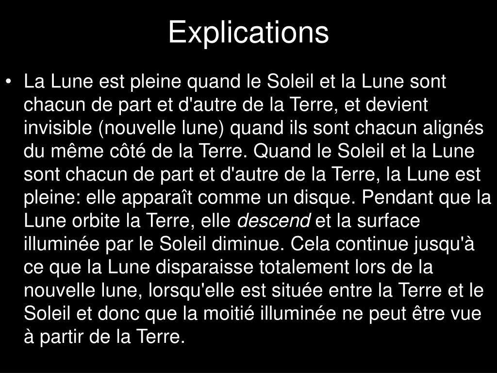 PPT Les phases de la lune PowerPoint Presentation, free download ID