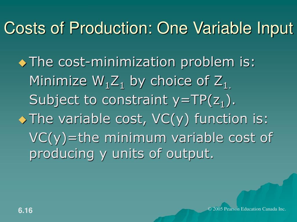 PPT Chapter 6 Production and Cost One Variable Input PowerPoint Presentation ID6245360