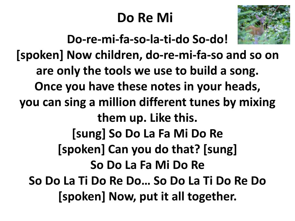PPT Do Re Mi PowerPoint Presentation, free download ID6245956