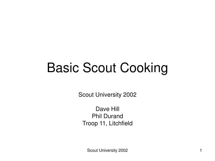 PPT Basic Scout Cooking PowerPoint Presentation, free download ID