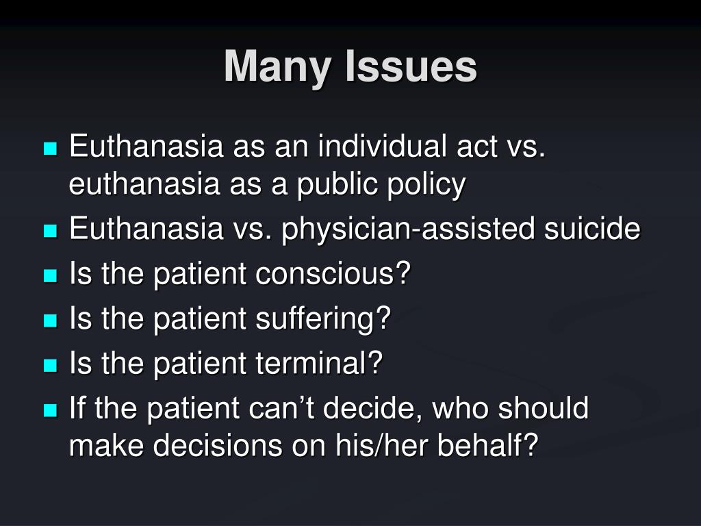 PPT Euthanasia and PhysicianAssisted Suicide PowerPoint Presentation