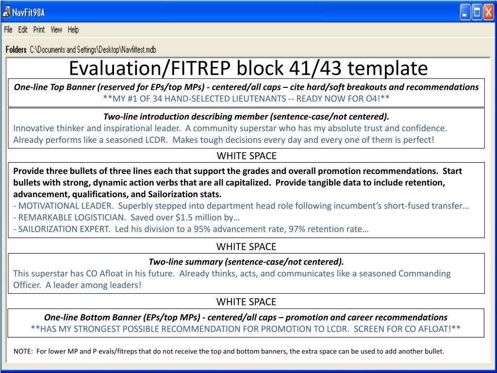PPT USNA Evaluation/Fitness Report Training PowerPoint Presentation, free download ID6265368