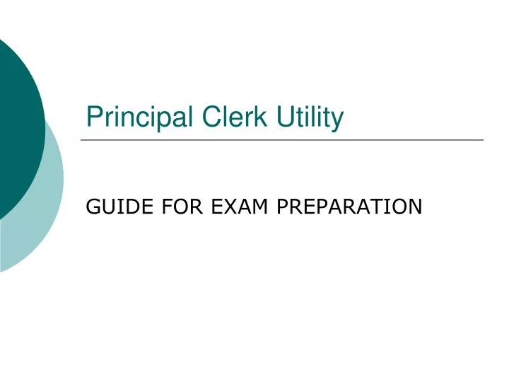 PPT Principal Clerk Utility PowerPoint Presentation, free download ID6265647