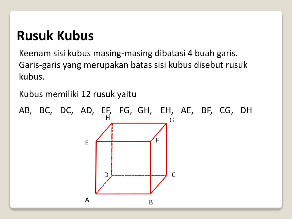PPT BANGUN RUANG SISI DATAR (KUBUS & UNSURUNSURNYA) PowerPoint