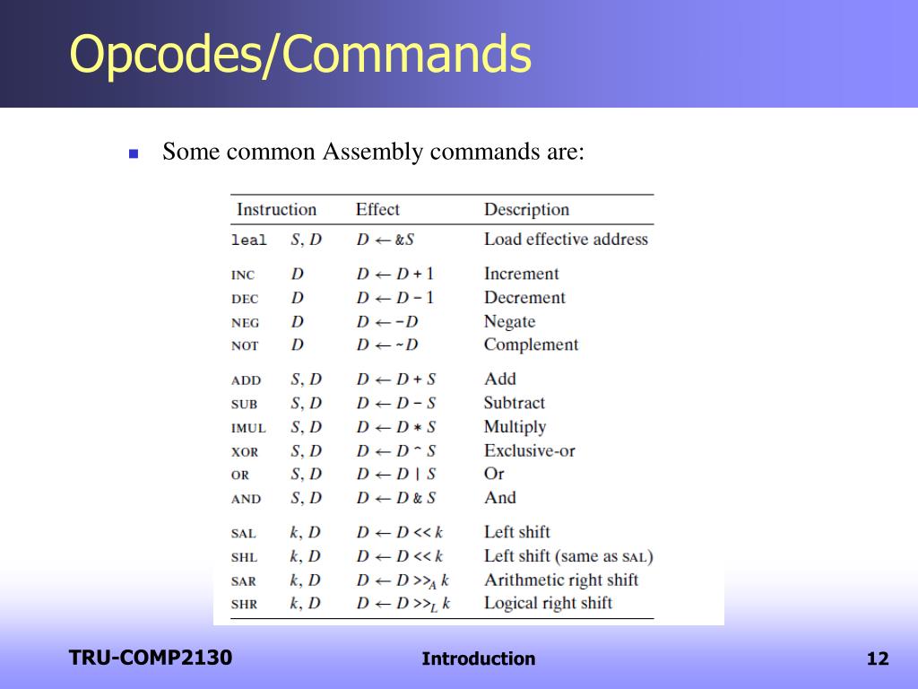 PPT Introduction to Assembly Language IA32II PowerPoint Presentation