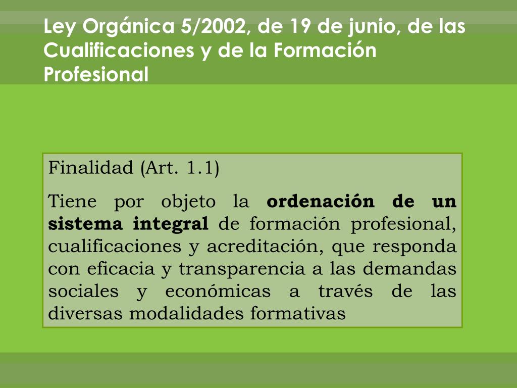 PPT SISTEMA NACIONAL DE CUALIFICACIONES Y FP. CATÁLOGO NACIONAL DE