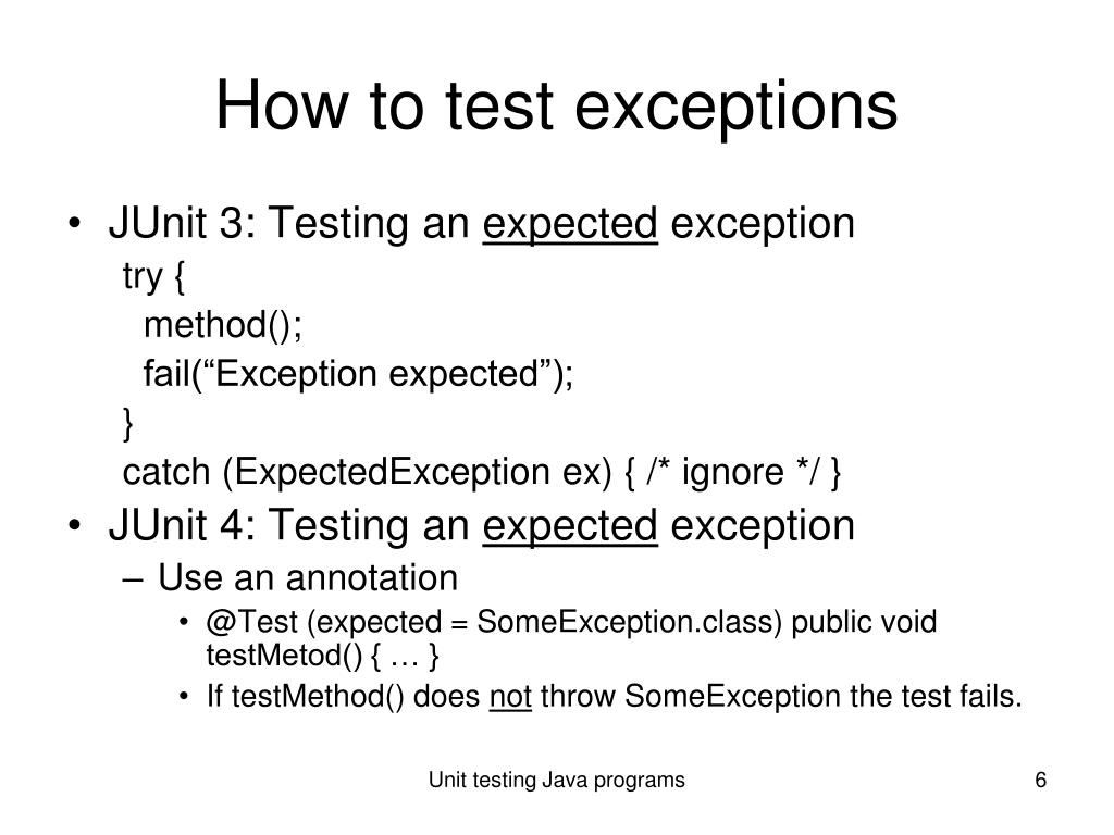 PPT Unit testing Java programs Using JUnit PowerPoint Presentation
