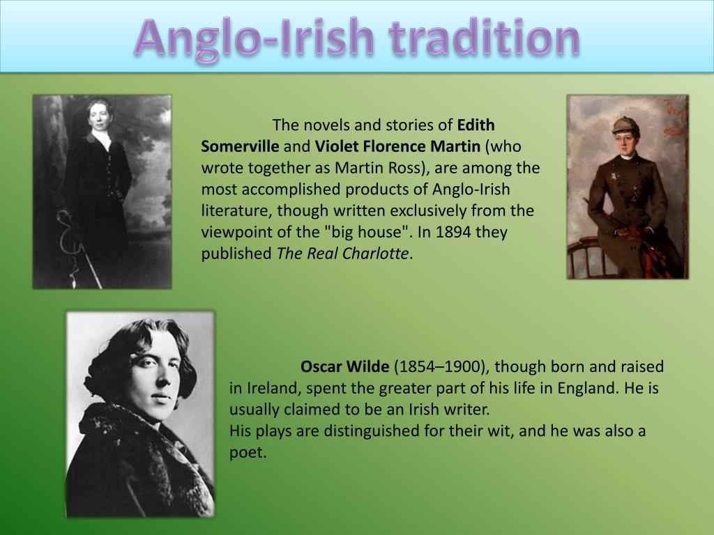 PPT Irish Literature PowerPoint Presentation, free download ID6297409