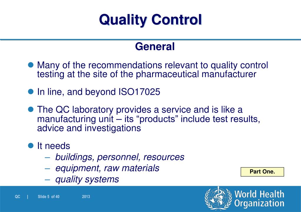 PPT Good Practices for Quality Control Laboratories PowerPoint