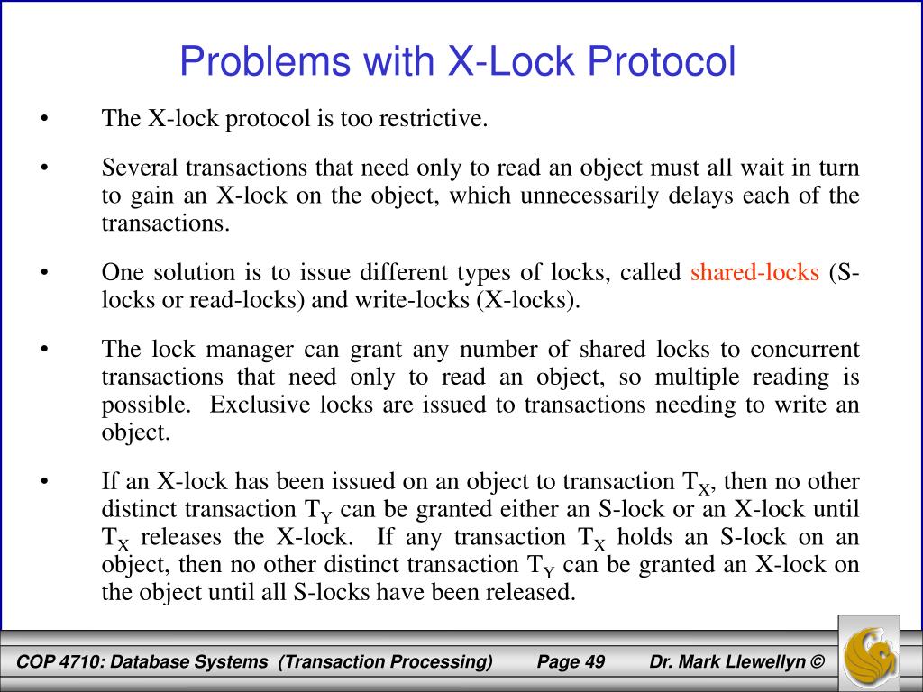 PPT COP 4710 Database Systems Fall 2013 CHAPTERS 16 & 17