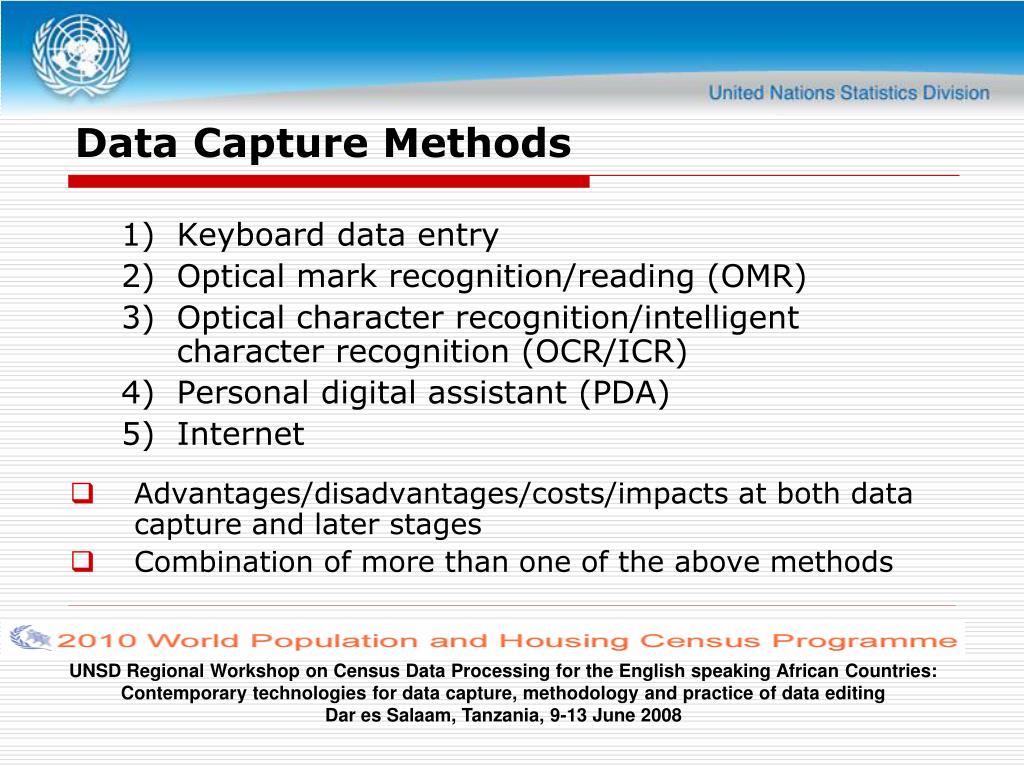 PPT Data Capture Overview United Nations Statistics Division
