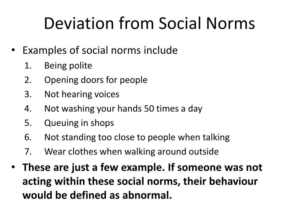 PPT Definitions of Abnormal Behaviour Statistical Infrequency and