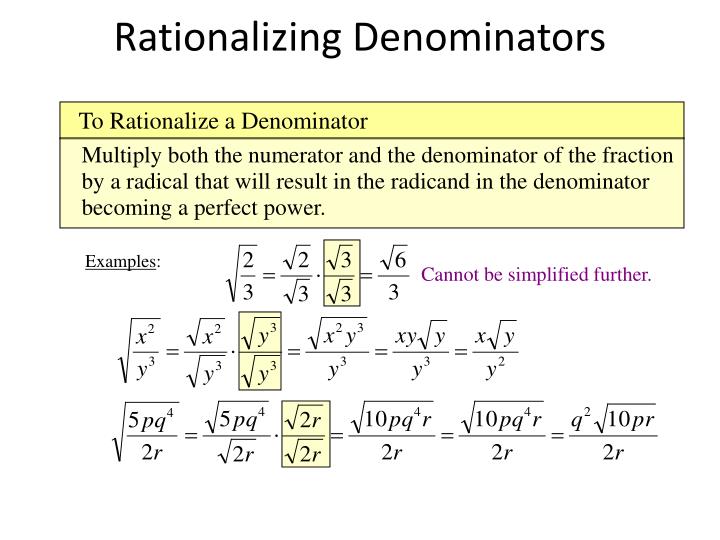 PPT Dividing Radicals PowerPoint Presentation ID6303875