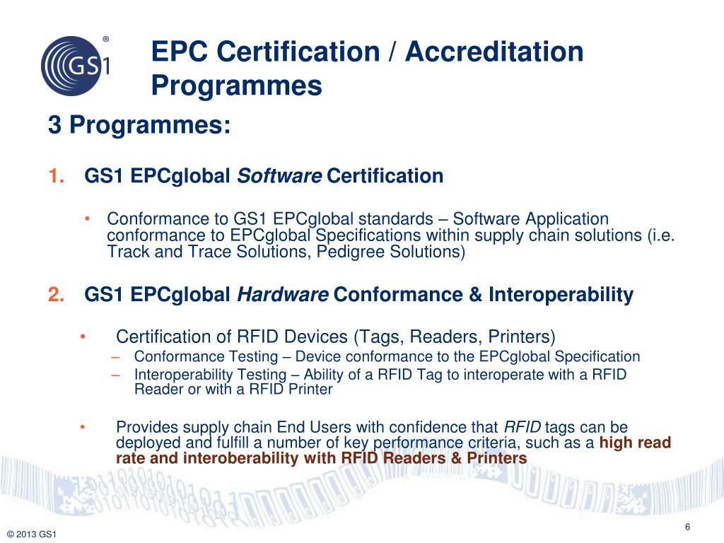 PPT GS1 Certification & Accreditation Programmes PowerPoint