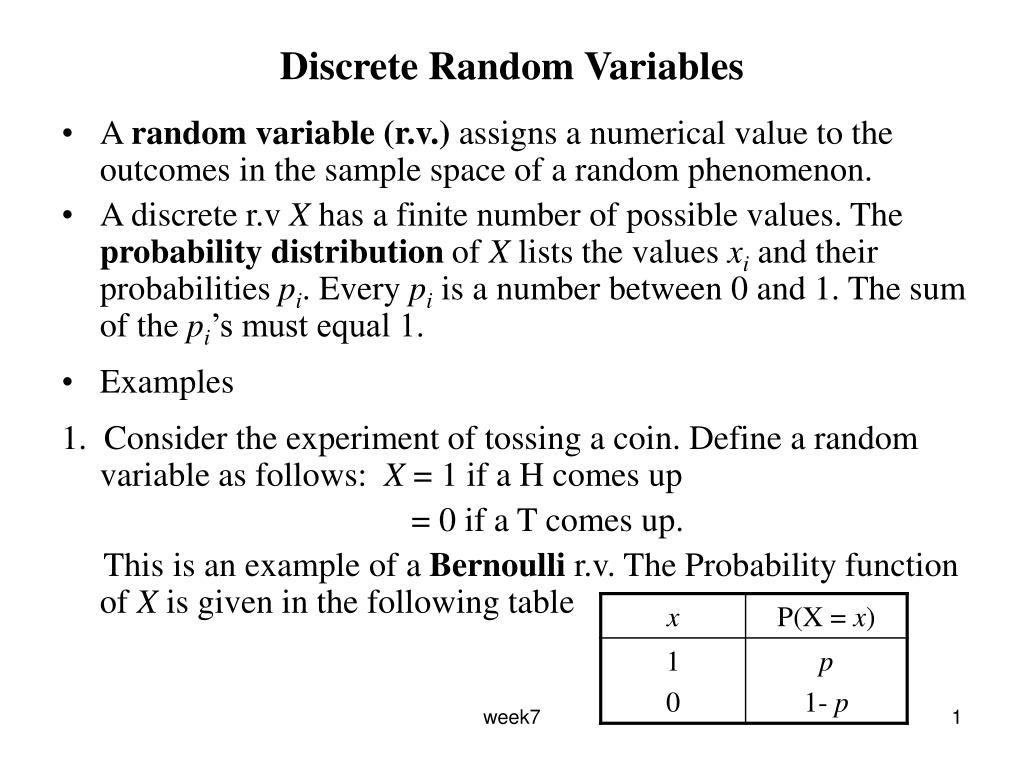 PPT Discrete Random Variables PowerPoint Presentation, free download