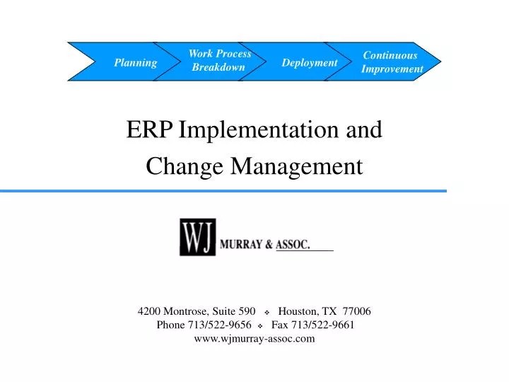 PPT ERP Implementation and Change Management PowerPoint Presentation