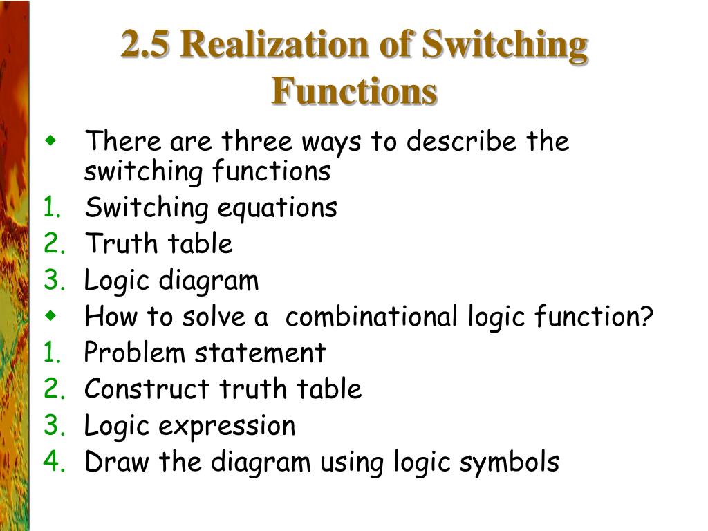 PPT CHAPTER 2 Boolean Switching Algebra( 布尔开关代数 ) PowerPoint