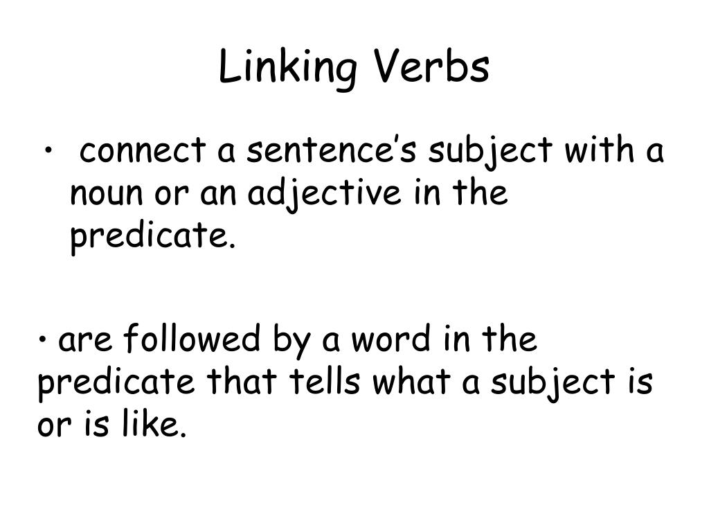 PPT Linking Verbs and Predicate Words PowerPoint Presentation, free