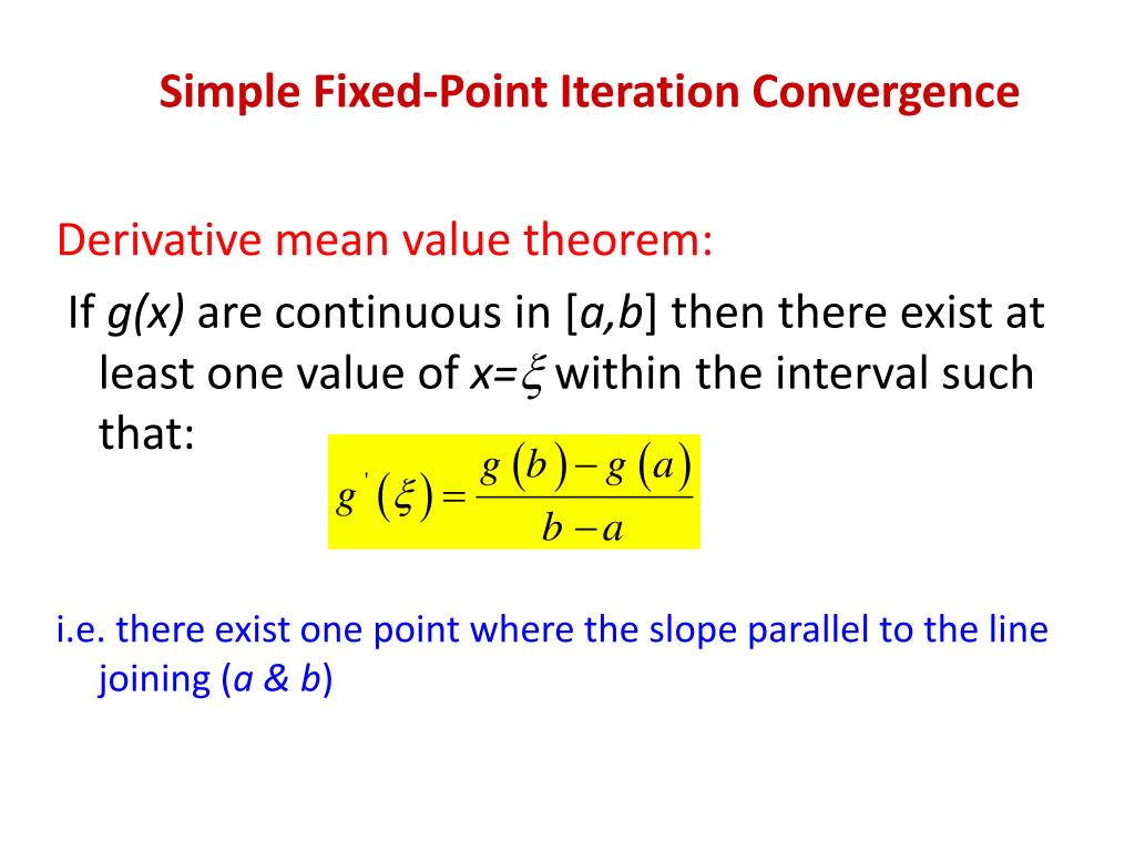 PPT Simple FixedPoint Iteration PowerPoint Presentation, free