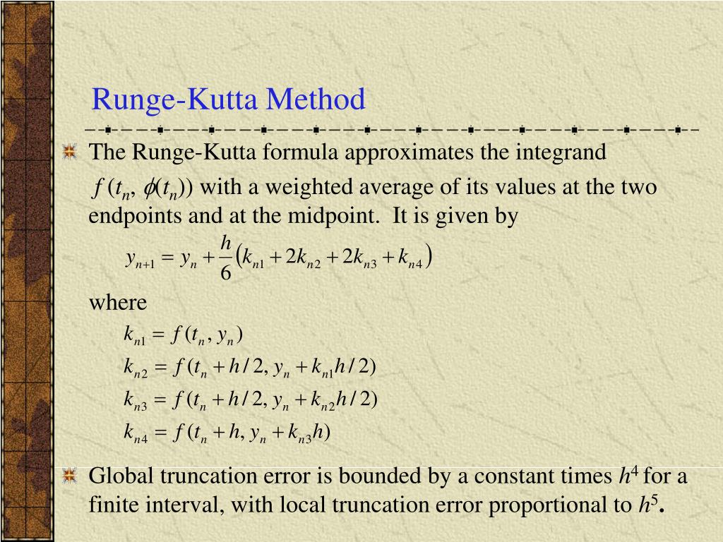PPT Ch 8.3 The RungeKutta Method PowerPoint Presentation, free download ID6312020