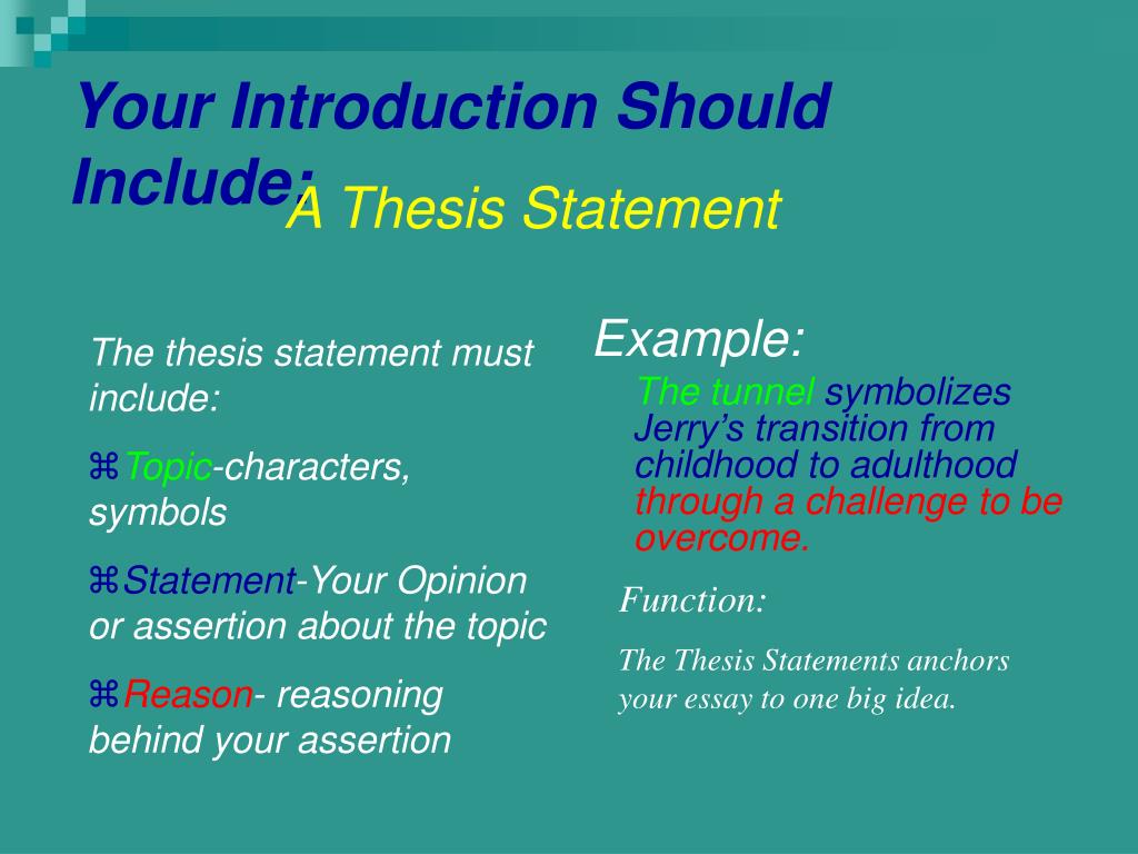 🎉 What should a thesis statement include. Developing A Thesis. 20221011