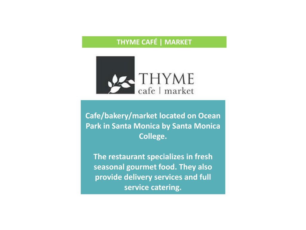 PPT Cafe/bakery/market located on Ocean Park in Santa Monica by Santa