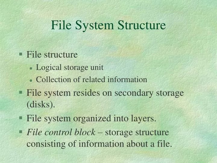 PPT File System Structure PowerPoint Presentation, free download ID