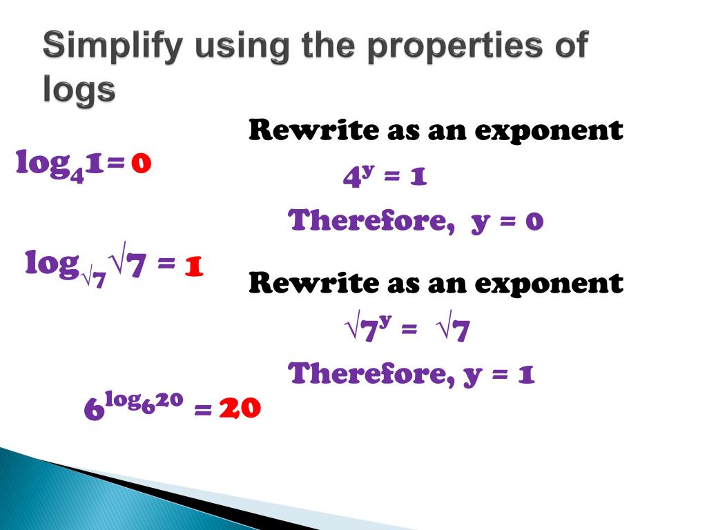 Logarithms Properties Of Logs Why Does The Log Of A