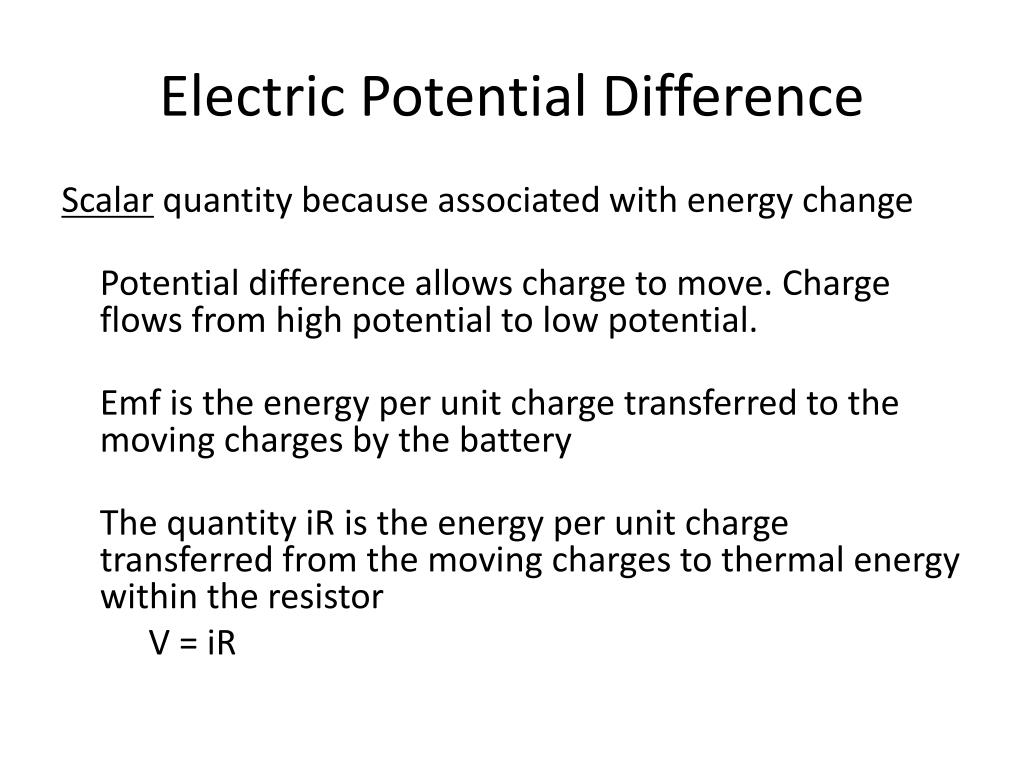 PPT Electric Potential, Potential Difference, and Capacitance