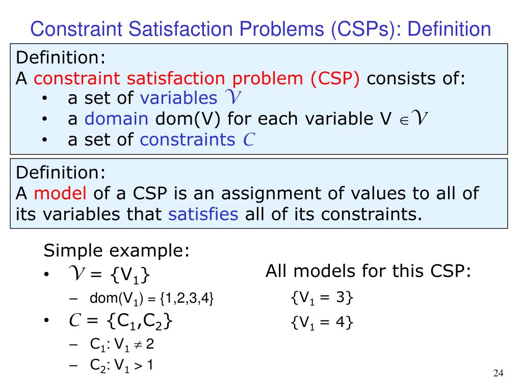 PPT Constraint Satisfaction Problems (CSPs) PowerPoint Presentation