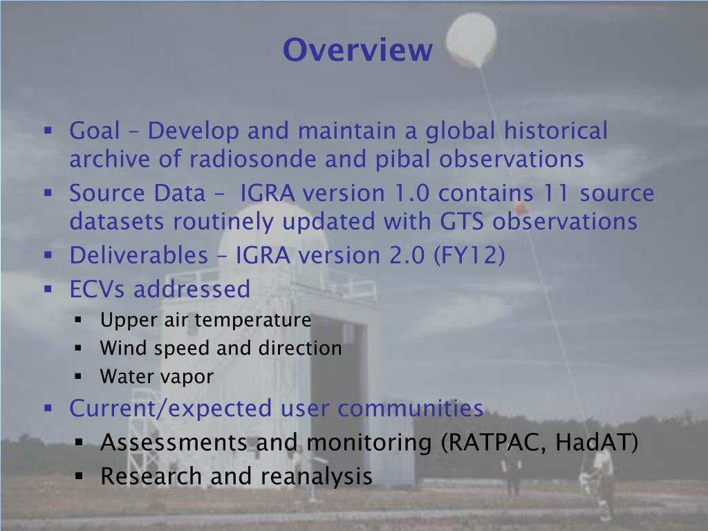 PPT Integrated Global Radiosonde Archive PowerPoint Presentation