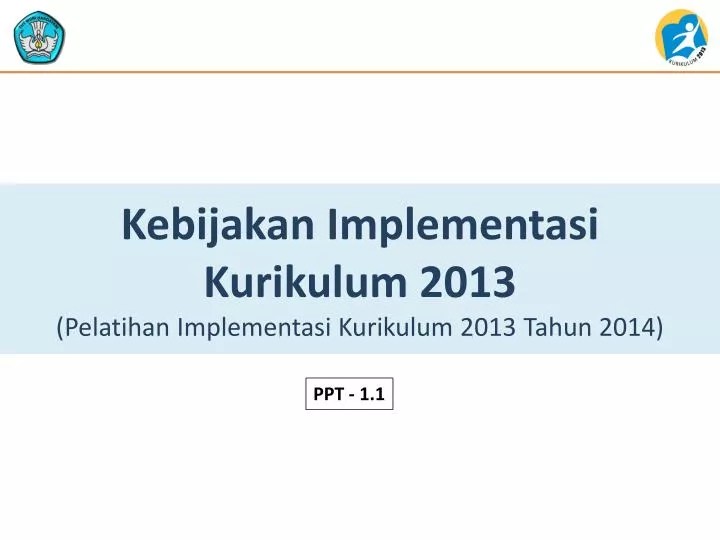PPT Kebijakan Implementasi K urikulum 2013 ( Pelatihan